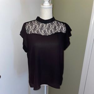 Black lace blouse